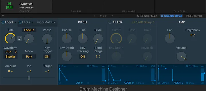 amp and filter section